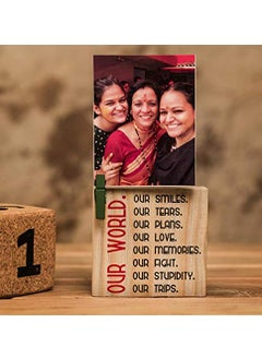 Kavi The Poetry-Art Project Kavi Clip Photo Holders Small Table Frame for Valentine EcoFriendly Gift Reclaimed Wood Perfect for Workstation Bedside Table 35in x 35in x 1in  - Image 3