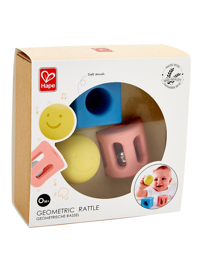 Hape رَجَاجَةٌ هَندَسِيَّة | أَلْعَابُ رَجَاجَةٍ مَلَوَّنَةٌ لِلْحَدَاثَةِ، الرُّضَّعِ وَالأَطْفَالِ الصِّغَارِ، طَاقَمُ أَلْعَابٍ تَعْلِيمِيَّةٍ مُبَكِّرَةٍ مكون من 3 قطع - Image 1