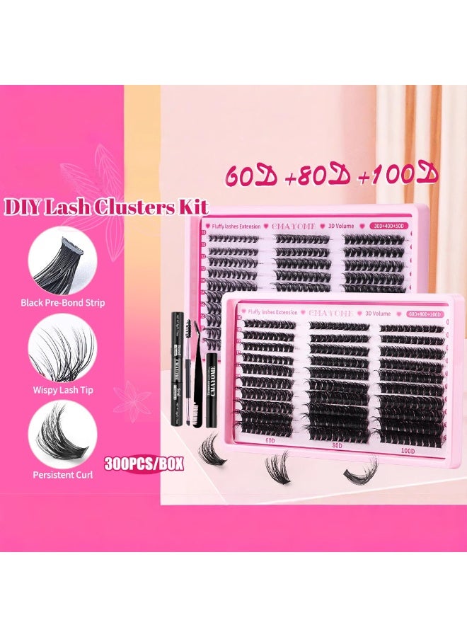 Bond 300 Clusters of Dense Feathered Segmented False Eyelashes, 9-16mm Single Cluster Lashes, Perfect for Creating Natural and Enchanting Eyes, Suitable for Daily Makeup and Special Occasions. - Image 5