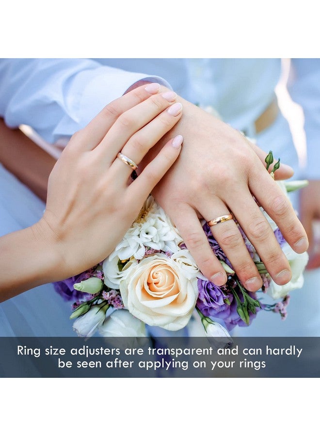 ANZAILALA 8 Pcs Ring Size Adjuster for Loose Rings - 4 Sizes Ring Sizer Ring Tightener Resizer Fit Spiral Silicone Tightener Set(Gold) - Image 5