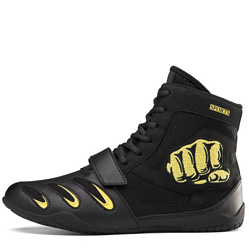 New Children'S Free Fight Boxing Wrestling Shoes Student Competition Training Shoes Men'S And Women'S Fighting Shoes Sanda Shoes - Image 1