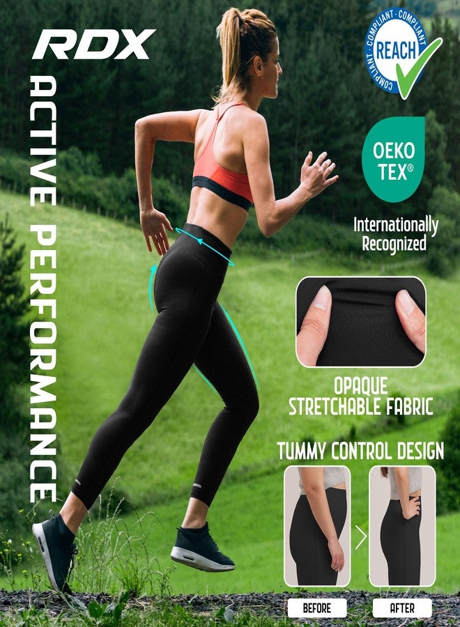 RDX Sauna Leggings for Women, REACH Compliant OEKO TEX 100 Certified, Compression Sweat Pants for Tummy Control, High Waist - Image 2