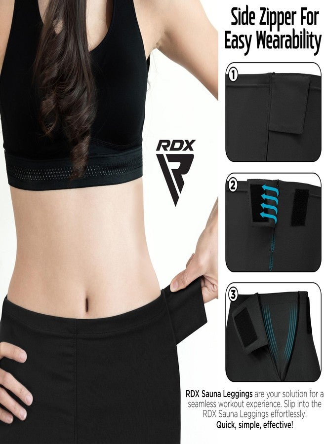 RDX Sauna Leggings for Women, REACH Compliant OEKO TEX 100 Certified, Compression Sweat Pants for Tummy Control, High Waist - Image 3