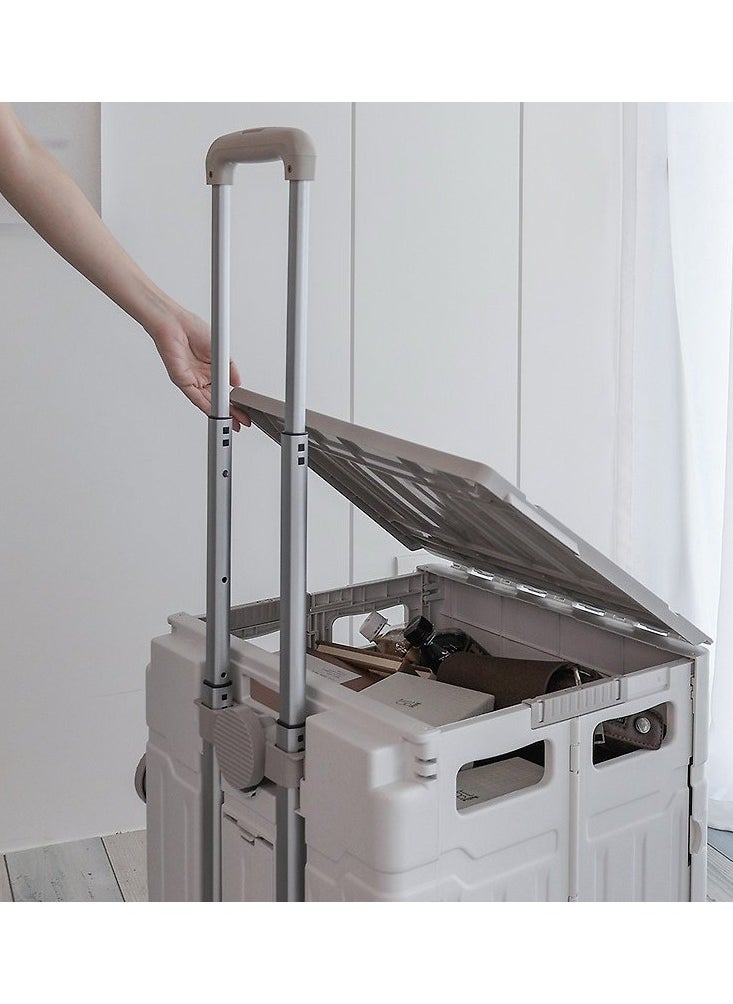 Generic - 75L Shopping Cart Folding Shopping Cart Portable Courier Trolley Trolley Trailer Large Capacity - Image 1