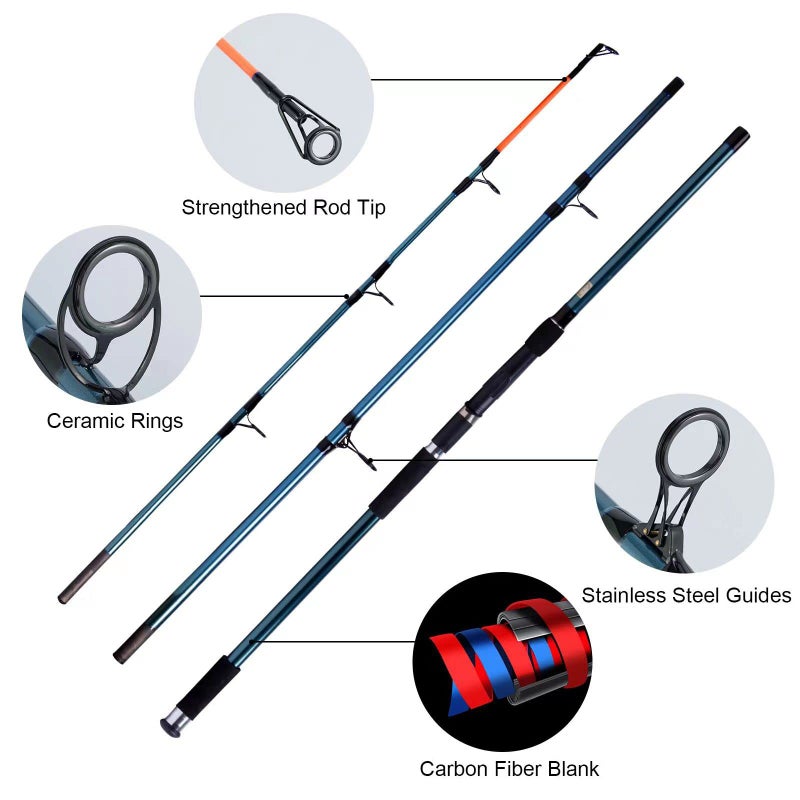 Dr.Fish Surf Fishing Spinning Rod and Reel Combo Saltwater Fishing Gear 12ft Surf Rod 10000 Spinning Reel Deep Sea Offshore Ocean Equipment Set - Image 4