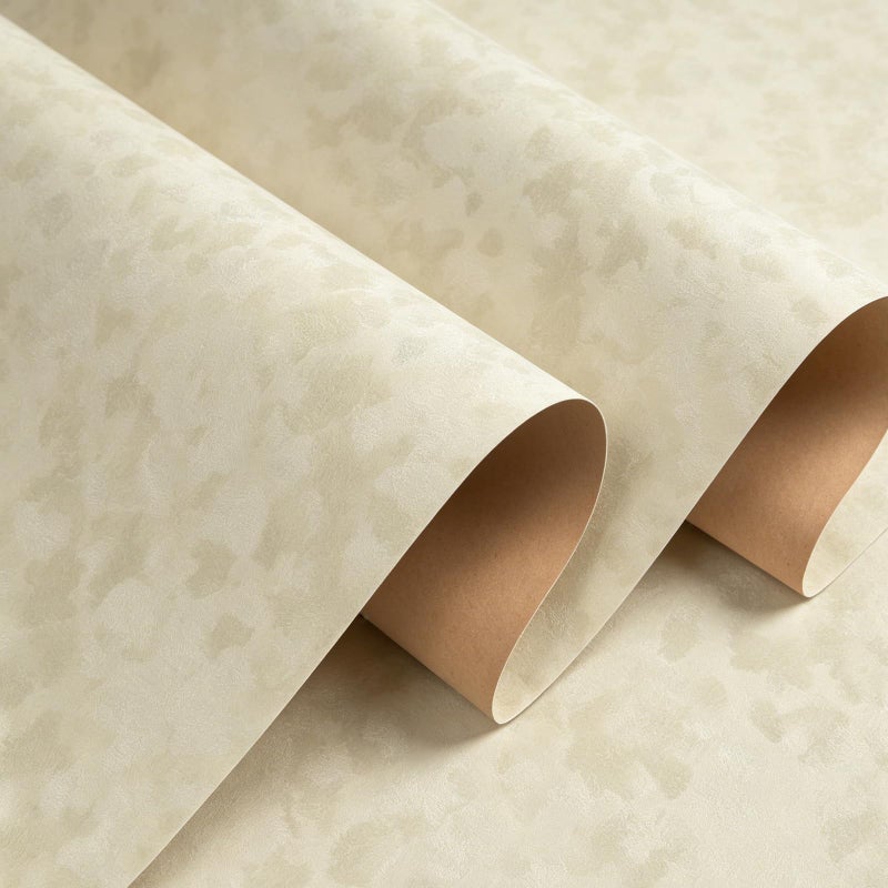 Stickyart 24x160 Beige Peel and Stick Felt Wallpaper Removable Luxury Textured Velvet Wallpaper for Walls Self Adhesive Soft Felt Contact Paper Decorative Cream Wall Paper for Dresser Living Room - Image 2
