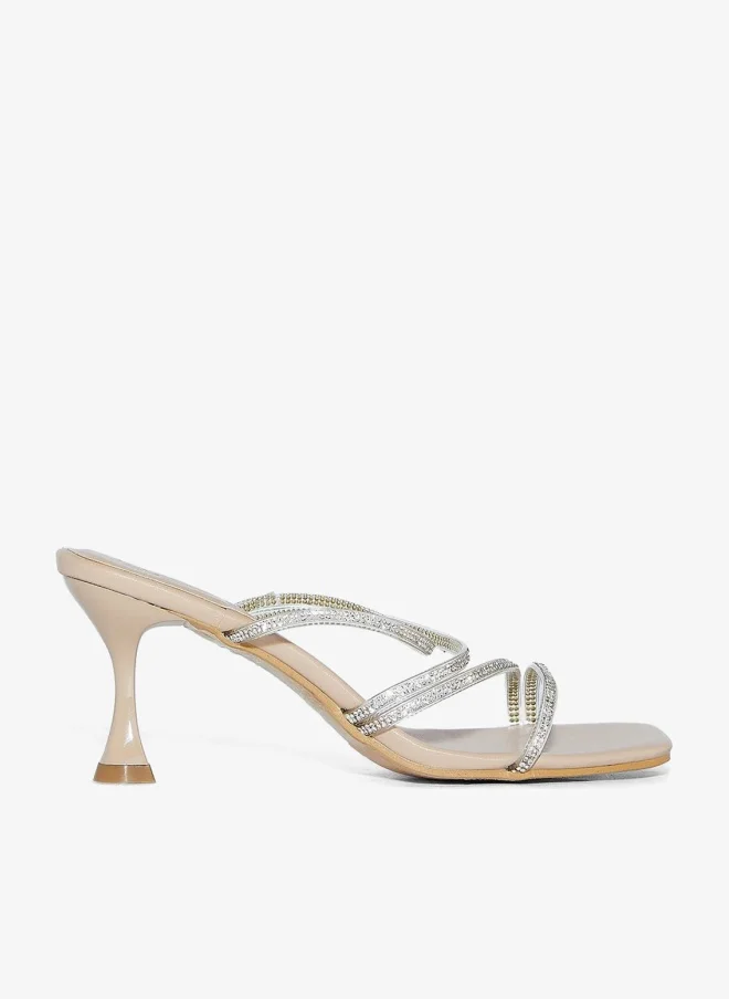 Ella Limited Edition Diamante Criss Cross Strap Mule Sandal
