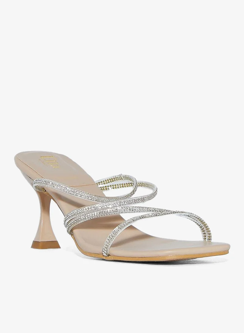 Ella Limited Edition Diamante Criss Cross Strap Mule Sandal