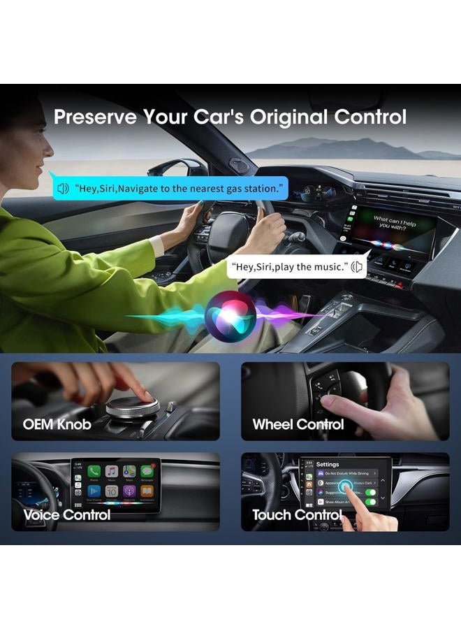 KEROLFFU Mini Wireless Carplay Adapter for Apple iPhone,Plug and Play Easy Setup Automatic Reconnect,Convert Wired to Bluetooth Wireless Car Play Dongle,for Older Cars 2016+ & iPhone iOS 10+ (USB A) Grey01 - Image 5