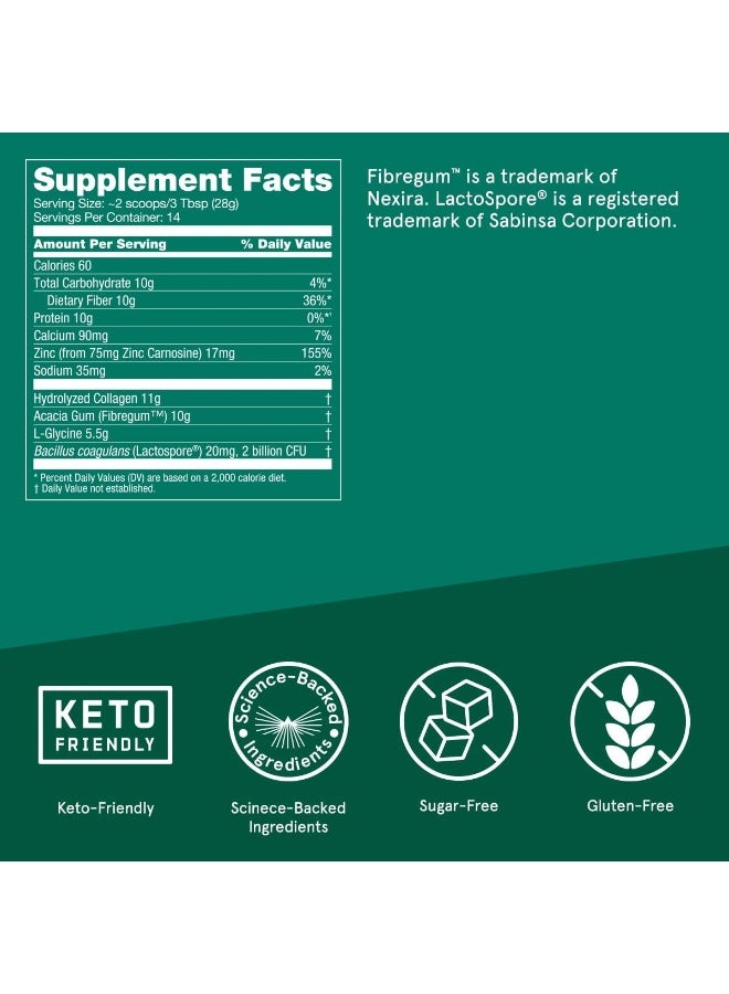 Bulletproof Unflavored Gut Health Collagen Protein, 14 Ounces, 10G Grass-Fed Collagen Peptides For Gut, Skin, Bone And Joint Support - Image 2