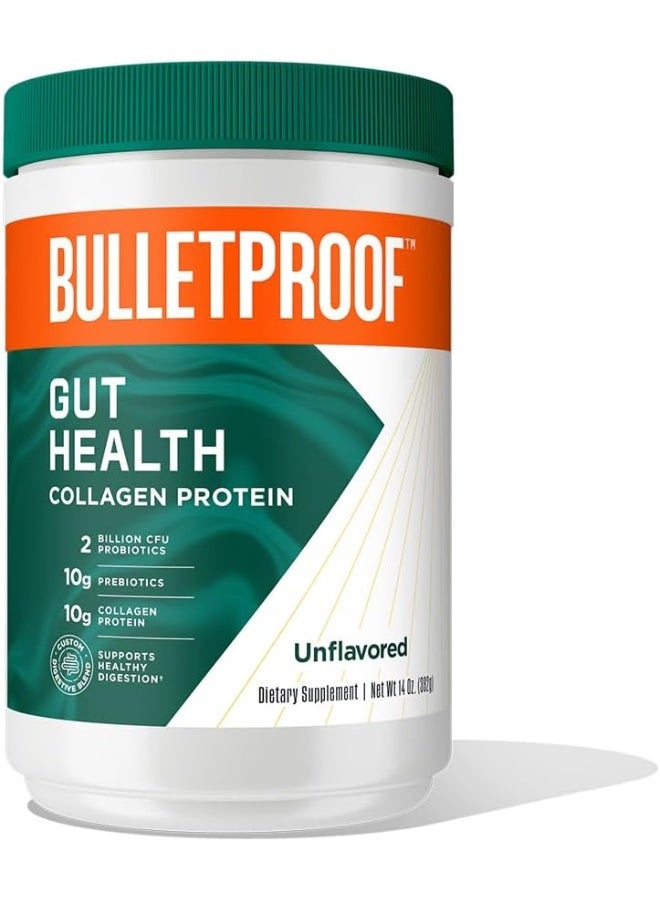 Bulletproof Unflavored Gut Health Collagen Protein, 14 Ounces, 10G Grass-Fed Collagen Peptides For Gut, Skin, Bone And Joint Support - Image 1