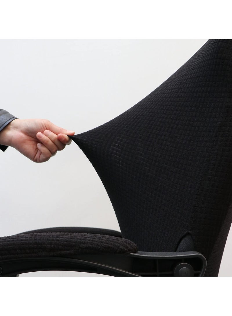 Office Chair Cover Stretch Jacquard Office Computer Chair Seat Covers Removable Washable Anti-dust Waterproof Desk Chair Seat Cushion Protectors For Office Computer Chairs(Armrest Cover Included)  - Image 3