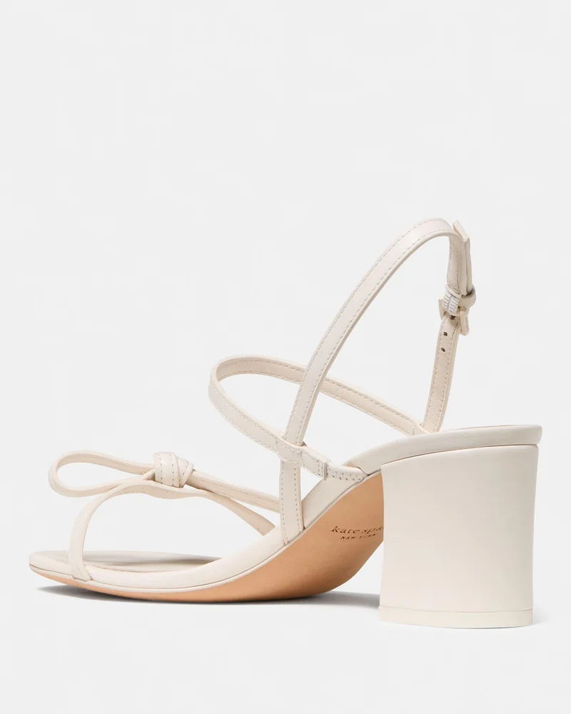 كيت سبيد Loop Smooth Leather Block Heel Sandal