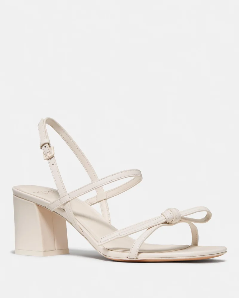 كيت سبيد Loop Smooth Leather Block Heel Sandal