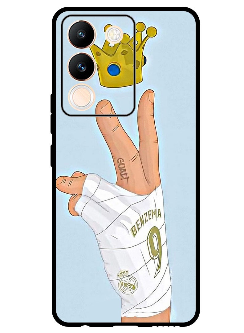 Theodor Protective Case Anti Scratch Shock Proof Bumper Cover For Vivo V29e Kareem Benzema - Image 1