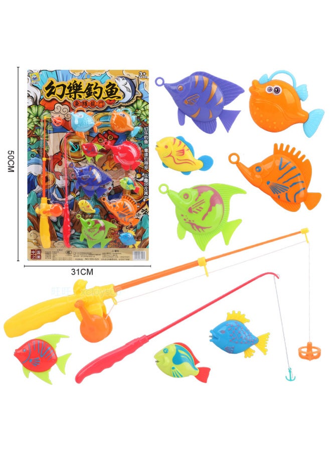 Children's Fishing Toys Kids Summer Water Ocean Fishing Gift Box Kindergarten Gift Convenience Store Toys-Color:53701 [large] Hanging Board [shangdi Premium] Random Color 666-81  - Image 3
