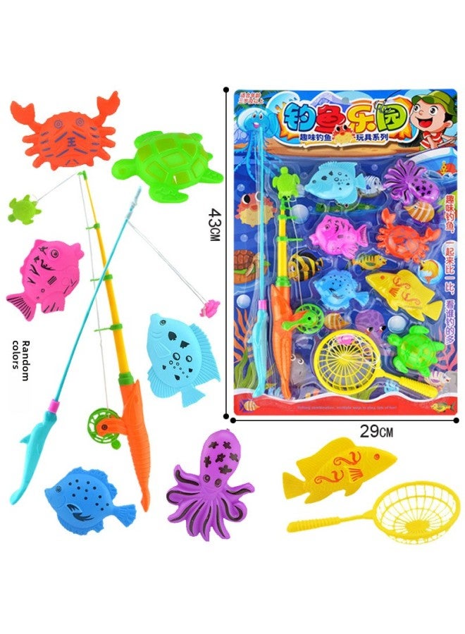 Children's Fishing Toys Kids Summer Water Ocean Fishing Gift Box Kindergarten Gift Convenience Store Toys-Color:53701 [large] Hanging Board [shangdi Premium] Random Color 666-81  - Image 4