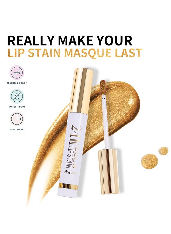 OLIBOLLA 24K Gold Lip Stain，Lip Stain Peel Off Masque - Peel Off Lip Stain, Peel-Off Lip Tint，Long Lasting Waterproof Transfer-proof Lip Mask Lip Stains Peel Off Lip Gloss,Stay Lip Makeup #02 - Image 4