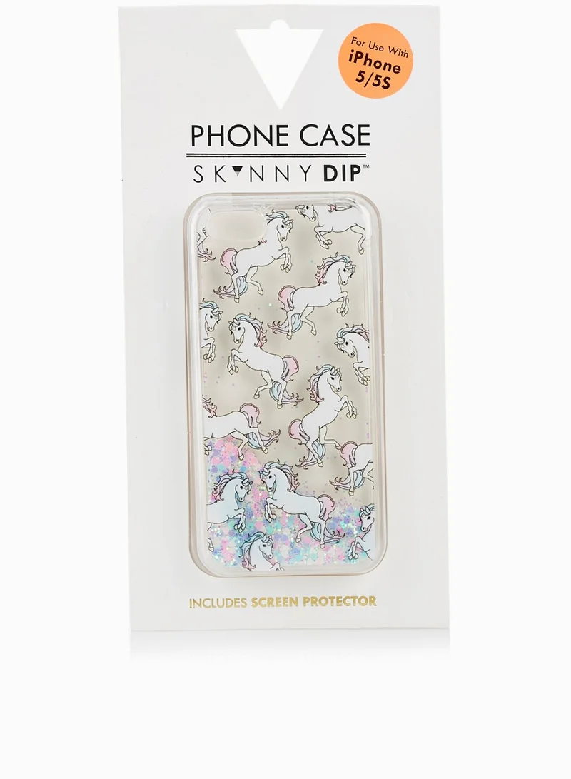 Skinnydip London iPhone 5 Glitter Unicorn Cover
