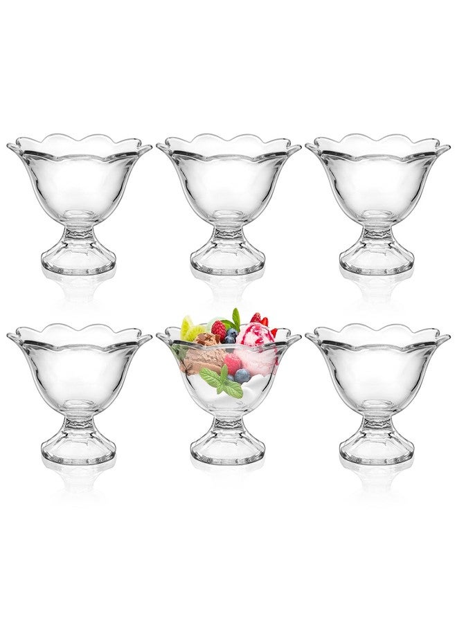 Cambareign Ice Cream Bowl Set of 6, 8.5oz Glass Dessert Bowls, Ice Cream Cups for Sundae, Salad, Trifle, Fruit, Pudding, Snack - Image 1