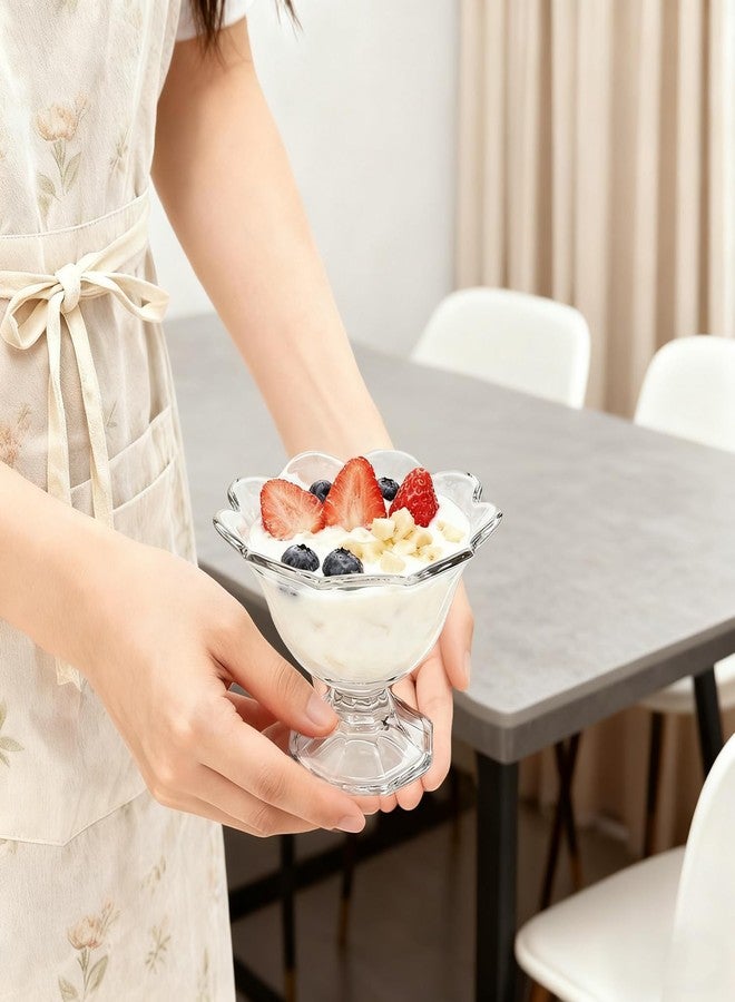 Cambareign Ice Cream Bowl Set of 6, 8.5oz Glass Dessert Bowls, Ice Cream Cups for Sundae, Salad, Trifle, Fruit, Pudding, Snack - Image 4