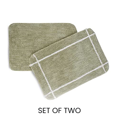 SASHAA WORLD Set of 2 Microfiber Bathmat (Mist Green, 40x60 cm) - Image 5