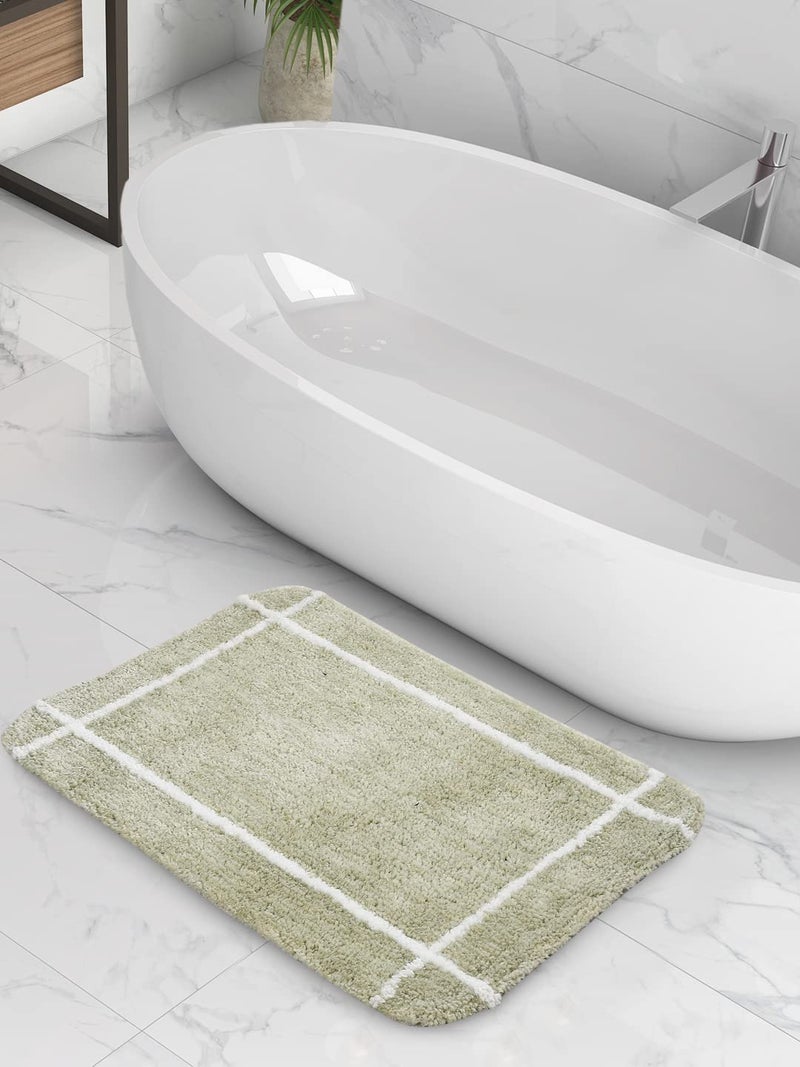 SASHAA WORLD Set of 2 Microfiber Bathmat (Mist Green, 40x60 cm) - Image 2