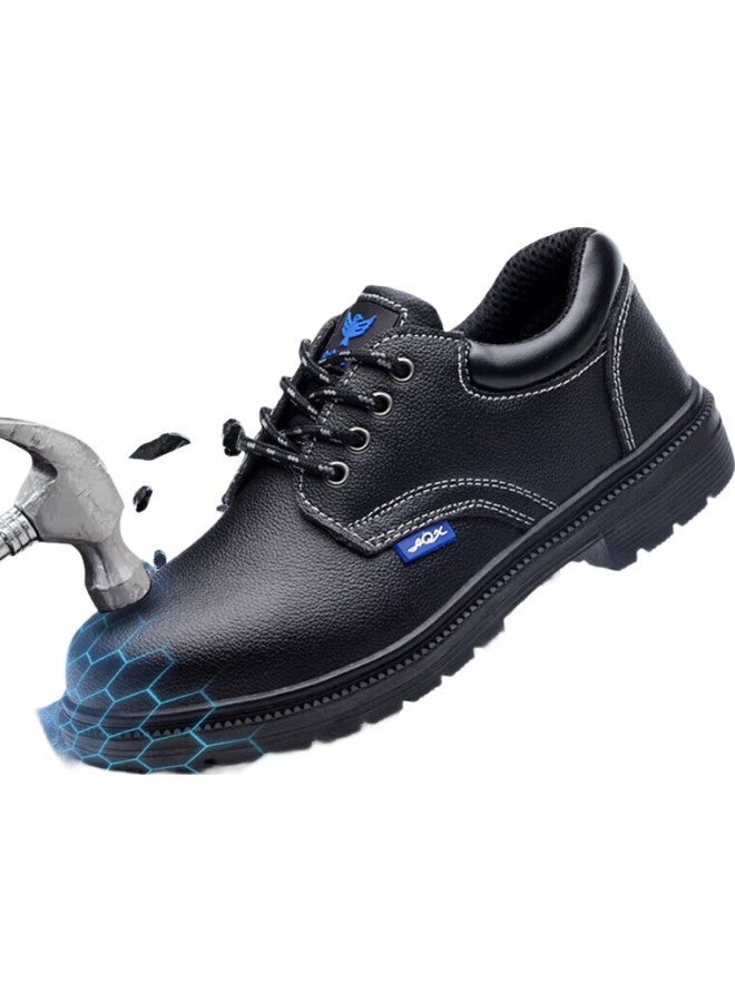 Blue Gull Shield Blue Owl Shield Safety Shoes For Men With Steel Toe Cap, Anti-Smashing, Anti-Puncture, Breathable Work Boots, Cowhide, Men'S Construction Site Shoes 005L Size 36 - Image 3