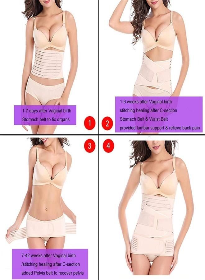 3 In 1 Postpartum Girdle Support Recovery Belly Band Corset Wrap Body Shaper For After Birth Postnatal C-Section Waist Pelvis Shapewear Wrap Girdle Support Band Belt Body Shaper (XXL) - Image 5