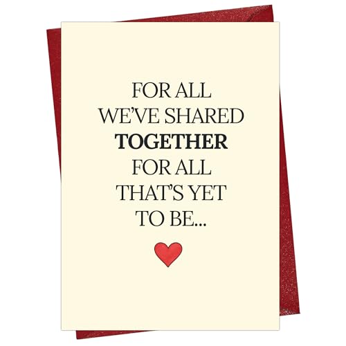 Cheerin Love Card with Envelopes - Romantic Cards for Wife, Girlfriend, Husband, Fiance, Boyfriend - Sentimental Anniversary Card for Him or Her - Sweet Gift for Special Someone 5x7 Inch - Image 1