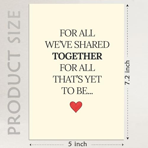Cheerin Love Card with Envelopes - Romantic Cards for Wife, Girlfriend, Husband, Fiance, Boyfriend - Sentimental Anniversary Card for Him or Her - Sweet Gift for Special Someone 5x7 Inch - Image 3