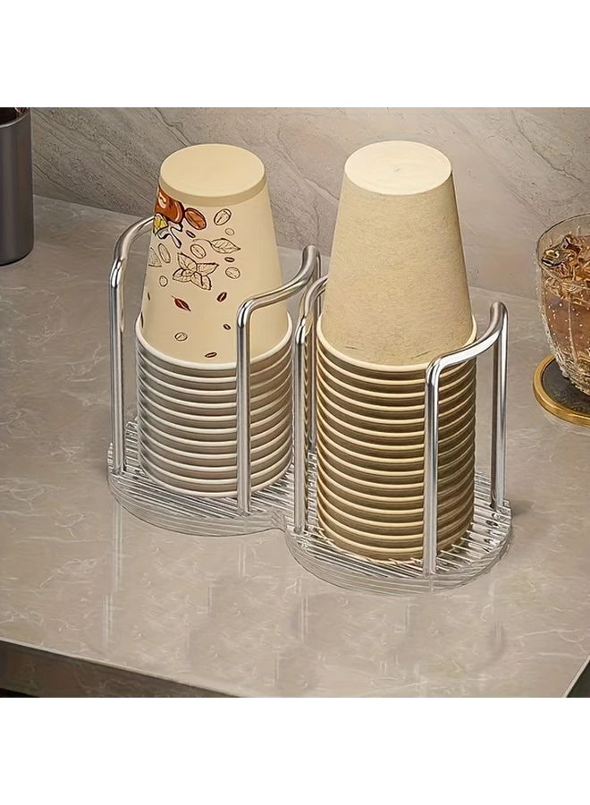 Golden Acrylic Cup Holder Disposable Single or Double Layer for Home Cafe Office Hotel - Image 4
