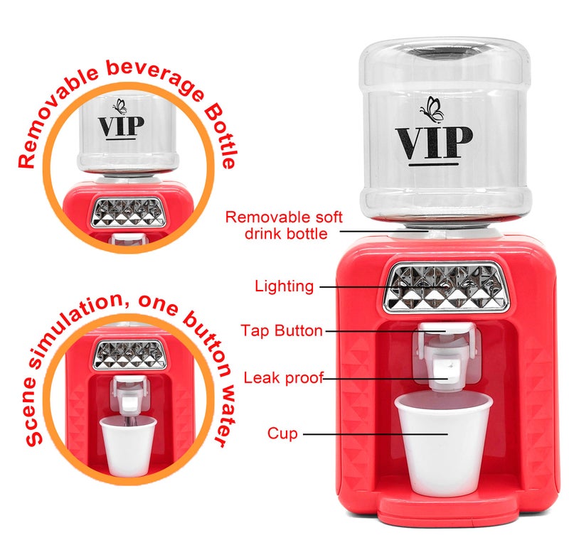 VGRASSP Mini Water Dispenser Toy for Kids with Lights and Water Sound Effects - Portable Pretend Play Set with Real Water Flow for Boys and Girls - Color As Per Stock - Image 2