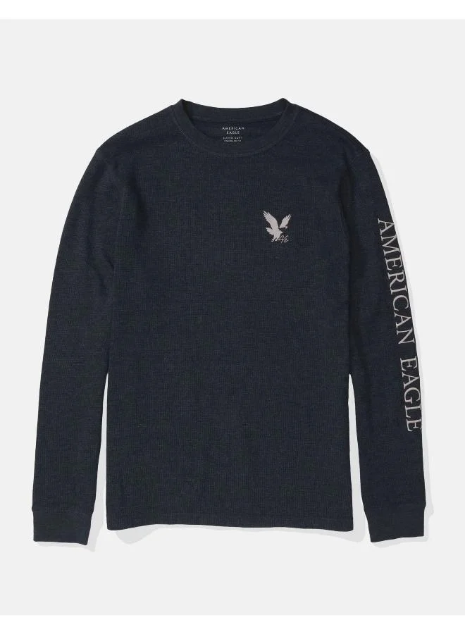 American Eagle Logo Graphic Thermal T-Shirt