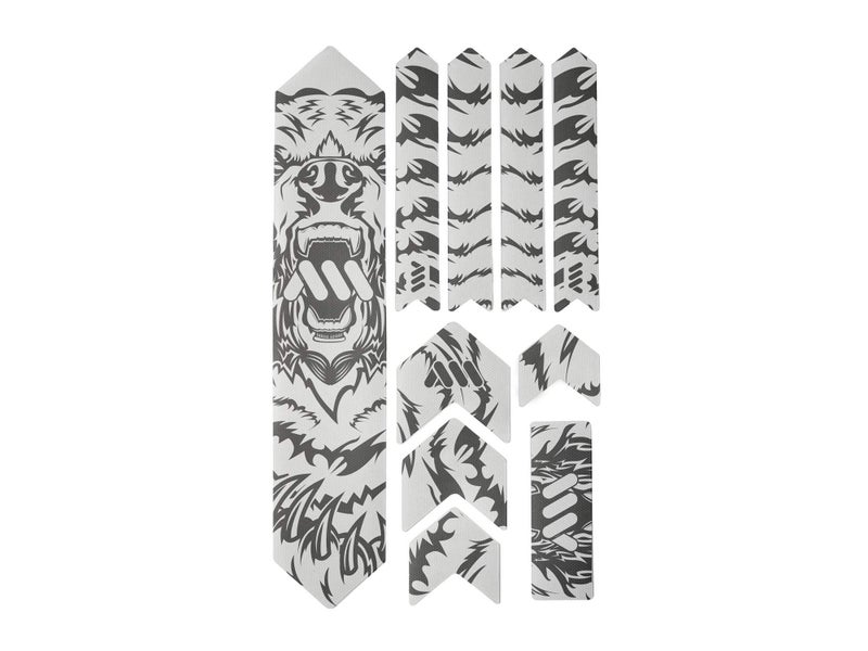 All Mountain Style Bike Frame Protector Extra - Universal Fit, 10-Piece Set for Down Tube, Chainstay, Cable Wear, High-Impact Honeycomb PVC - Image 2