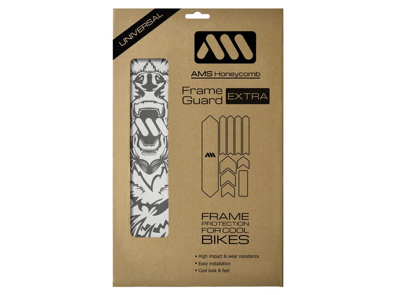 All Mountain Style Bike Frame Protector Extra - Universal Fit, 10-Piece Set for Down Tube, Chainstay, Cable Wear, High-Impact Honeycomb PVC - Image 1