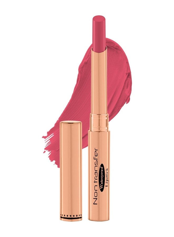 lele ABSOLUTE LIPS Non Transfer Waterproof Lipstick, Long Lasting Smudge Proof Highly Pigmented Shade 15 (ROSE PINK) - Image 1