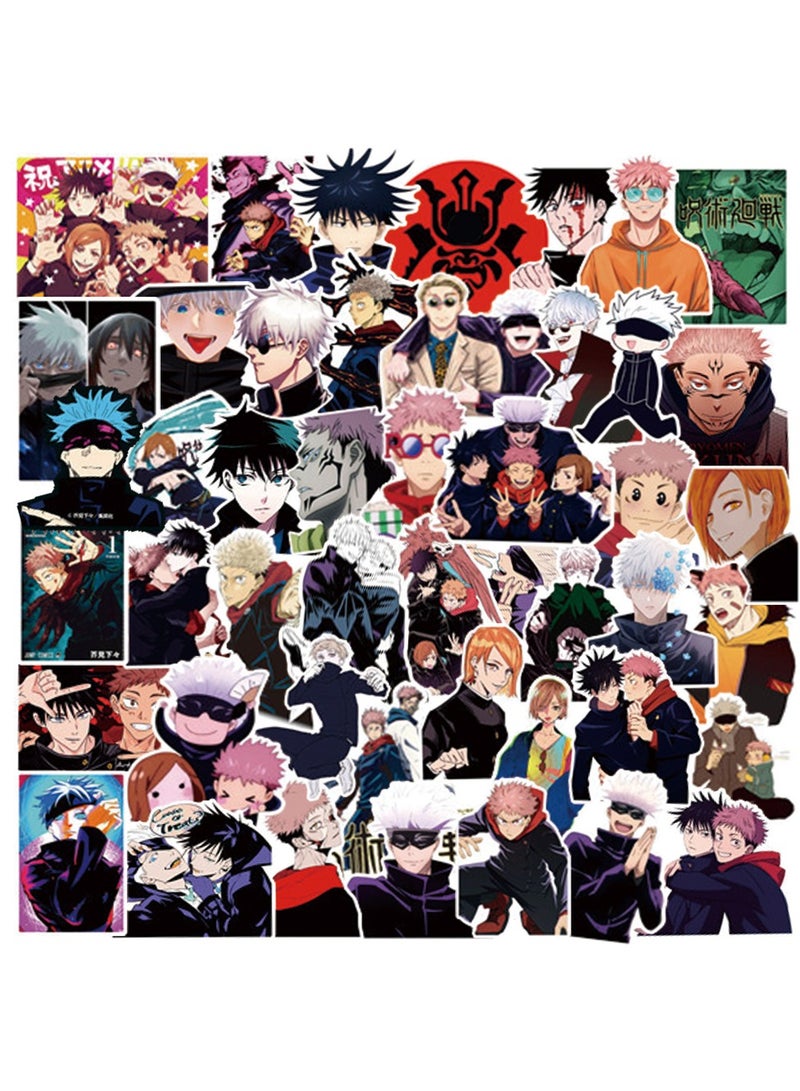 50 قطعة من ملصقات الرسوم المتحركة المقاومة للماء لأجهزة الكمبيوتر المحمول - Image 1