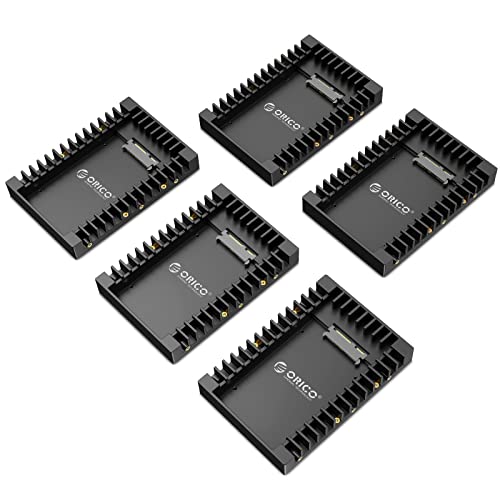 Orico 5Packs ORICO 25 SSD SATA to 35 Hard Drive Adapter Internal Drive Bay Converter Mounting Bracket Caddy Tray for 7 95 125mm 25 inch HDD SSD with SATA III Interface1125SS5 - Image 1