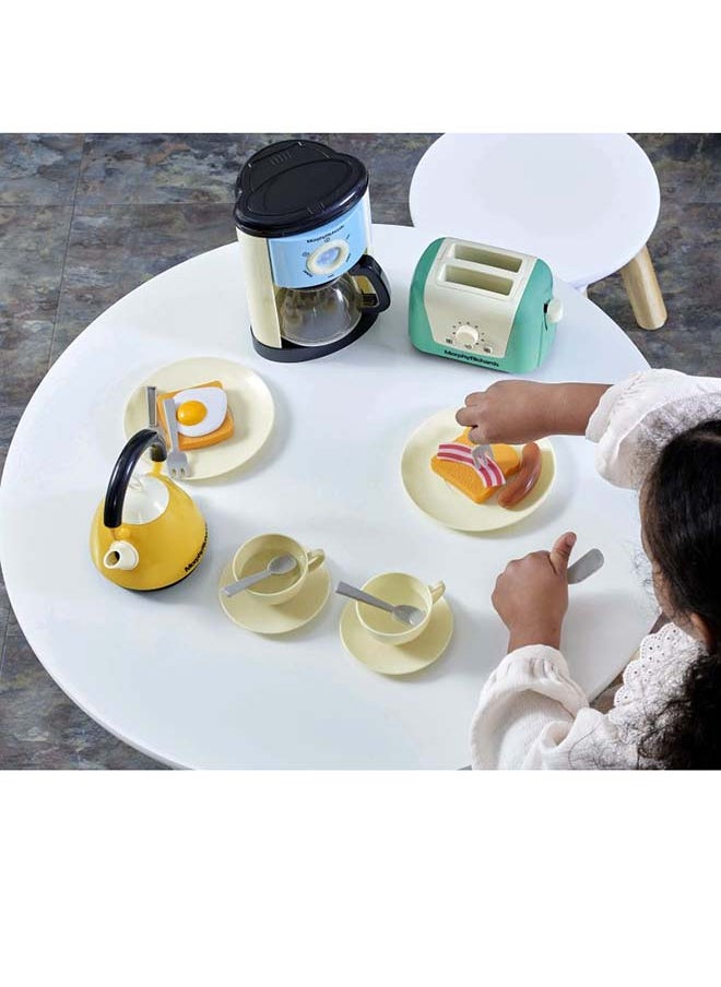 CASDON - Morphy Richards Toys: Complete Kitchen Set With Toaster, Coffee Maker, Kettle, Play Food, And More, For Children Aged 3+ - Image 1