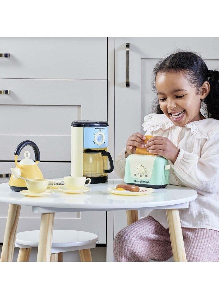 CASDON - Morphy Richards Toys: Complete Kitchen Set With Toaster, Coffee Maker, Kettle, Play Food, And More, For Children Aged 3+ - Image 1