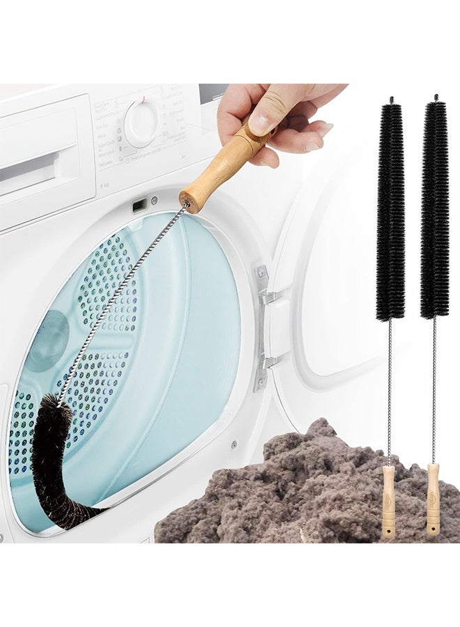 Peachjoy 2 Pack Dryer Vent Cleaner Kit Clothes Dryer Lint Brush Vent Trap Cleaner Home Essentials Long Flexible Vacuum Brush - Image 1