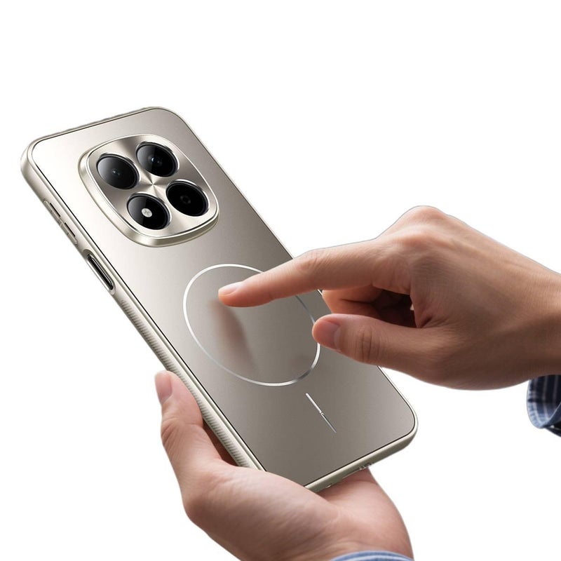 Metal MagSafe Case for Redmi Note 15 Pro with Shockproof and Drop Protection plus Shockproof plus Strong Magnetic in White - Image 4