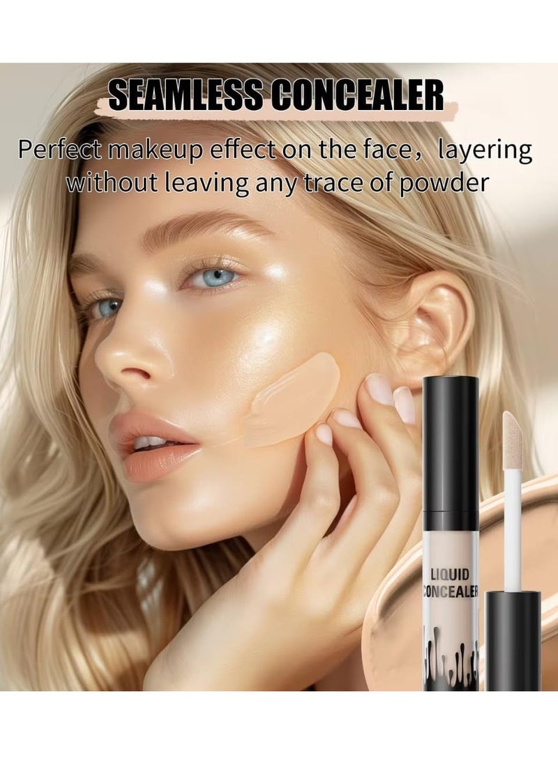 HelloKiss Liquid Concealer Full Coverage Shaping Concealer Anti Eye Wrinkle Advanced Concealer for Face Blemishes Conceal Dark Circle Cover Acne Scars Pimples and Enlarged Pores Cream Contour 03 - Image 2