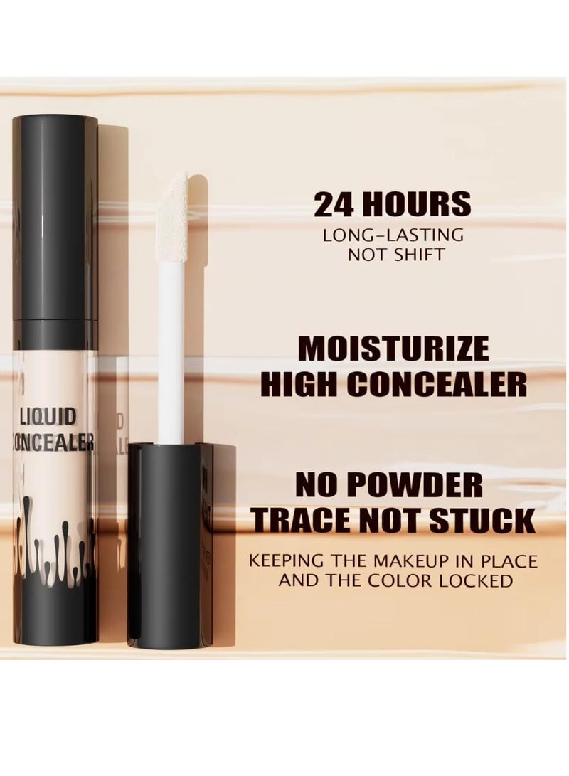 HelloKiss Liquid Concealer Full Coverage Shaping Concealer Anti Eye Wrinkle Advanced Concealer for Face Blemishes Conceal Dark Circle Cover Acne Scars Pimples and Enlarged Pores Cream Contour 03 - Image 3