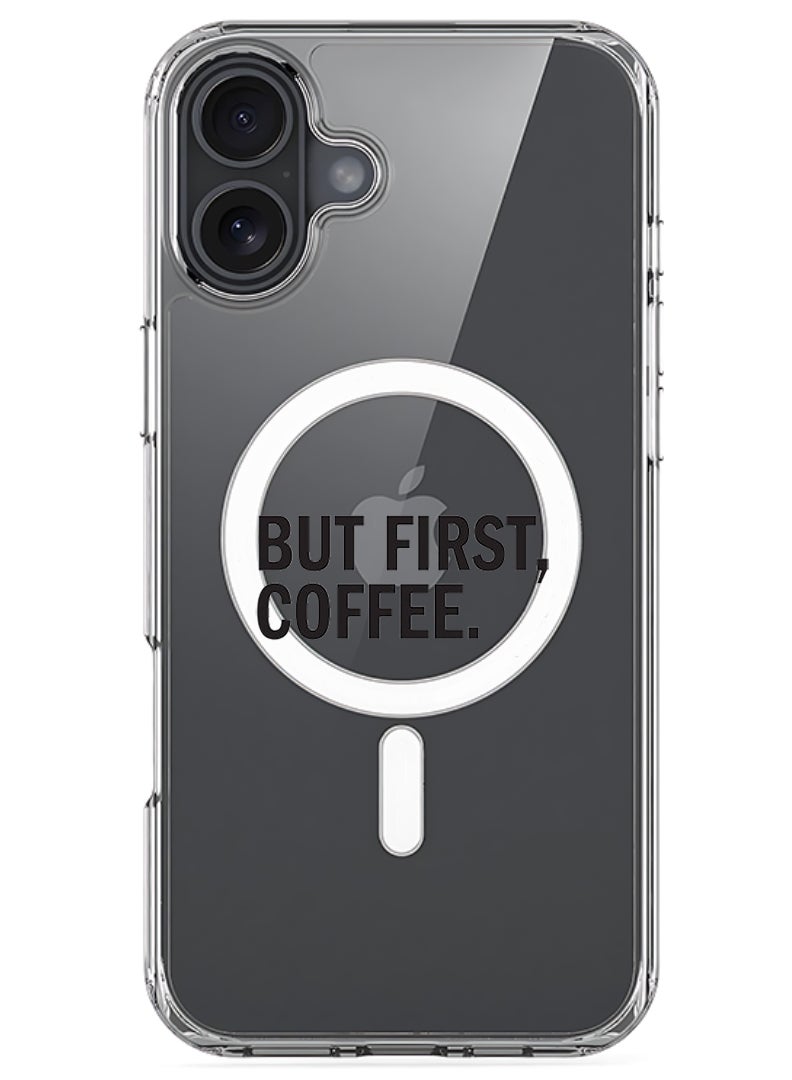 Theodor Magnetic Case for Apple iPhone 17 Compatible with MagSafe Wireless Charging, Shockproof Phone Bumper Cover - Coffee First - Image 1