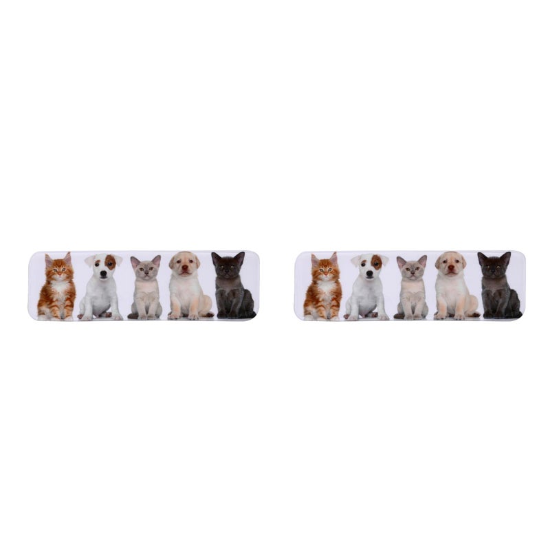 10 pcs Non- Stair Carpet Treads Washable Stair Tread Mat with Adhesive Tape and Rubber Backing(Pattern 21) - Image 1