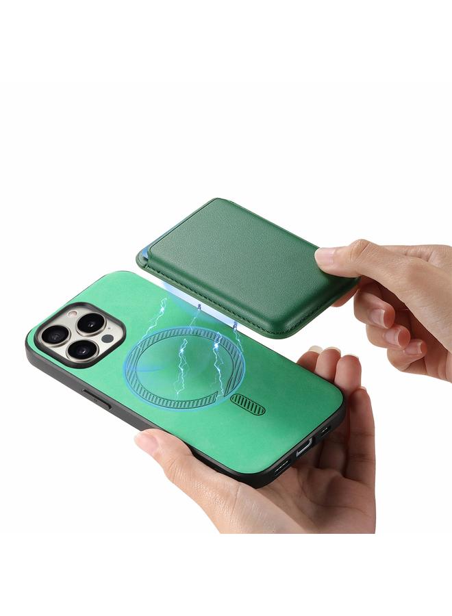 اس-توب جراب لهاتف iPhone 13 Pro Retro Magsafe Card Bag غطاء خلفي من البولي يوريثان جراب هاتف - Image 3