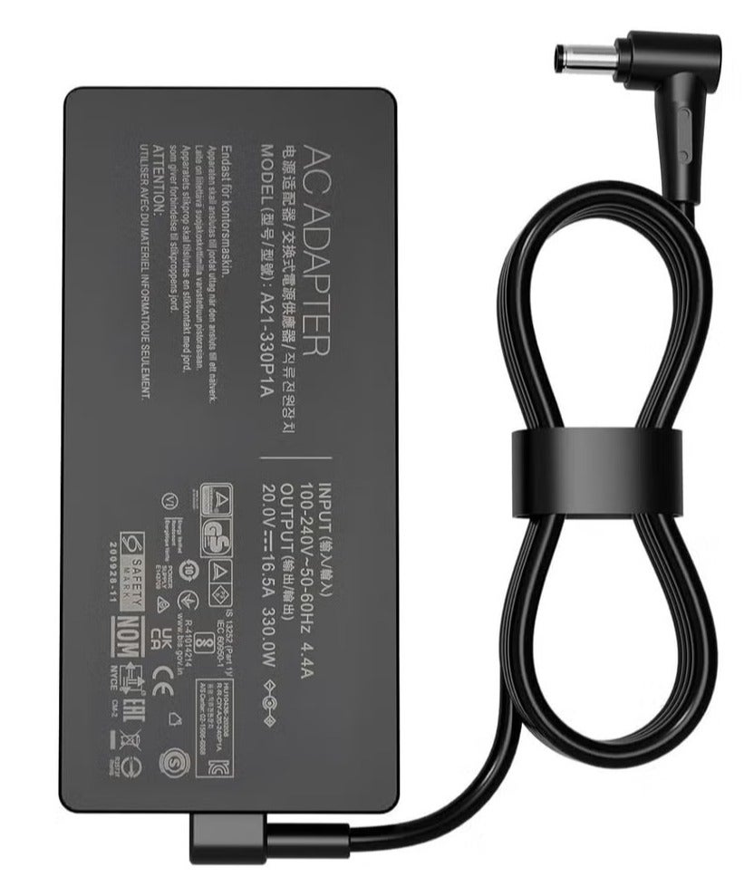 BELLBUYE 330W 20V 16.5A A21-330P1A, A22-330P1A, ADP-330AB D Laptop Charger AC Adapter Compatible for Asus Rog Strix Scar 16 17 17SE 18 G18 Zephyrus-Duo-16 G733PZ G733PY G733P G733 G733CX