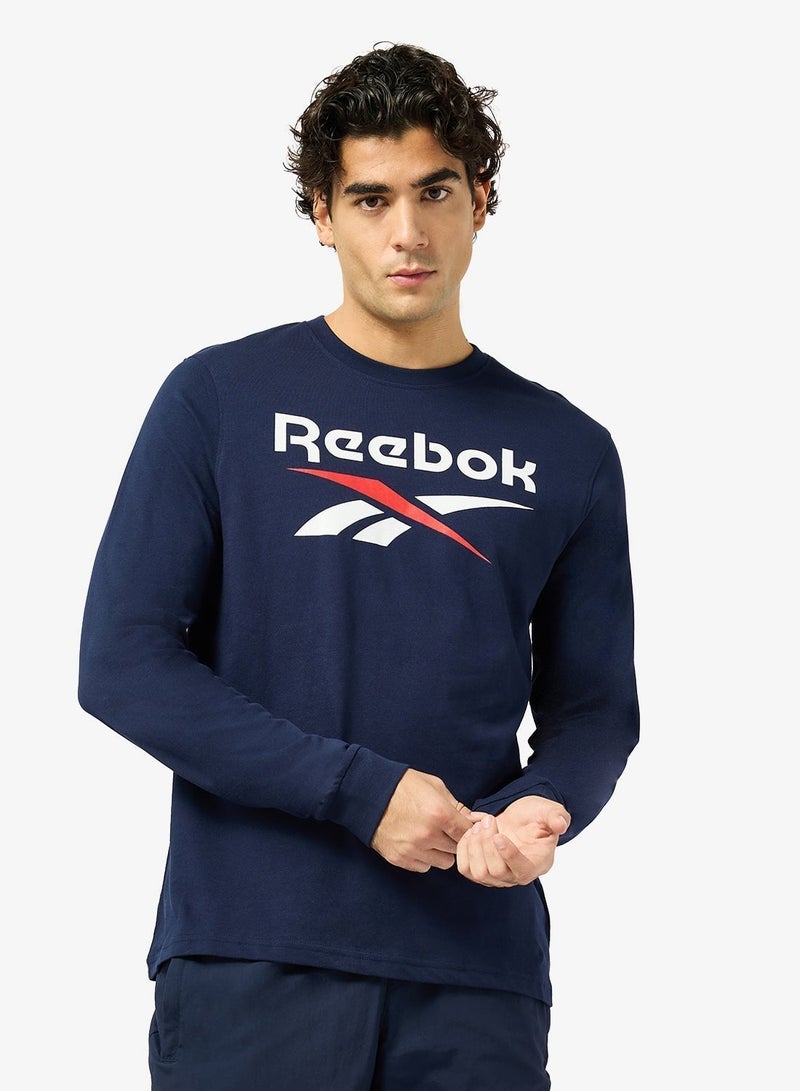 Reebok REMI BIG LOGO CREW NECK LS TEE - Image 1